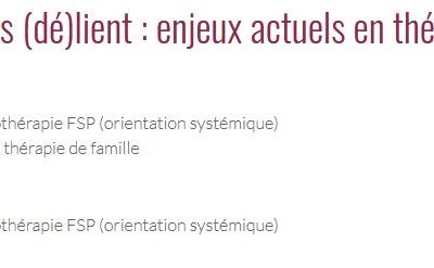 Séminaire FARP: Ces écrans qui nous (dé)lient : enjeux actuels en thérapie de famille